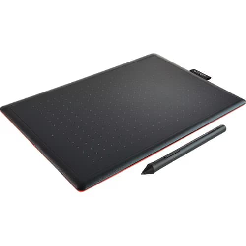 Tableta gráfica Wacom One by CTL-672 - 2540 lpi - Cable - Negro, Rojo - 216mm x 135mm Active Area - 2048 Nivel de presión - Lápiz - Mac, PC - 2