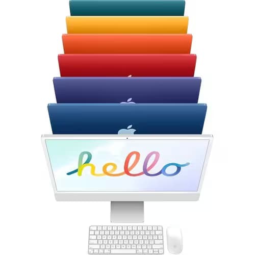 Computador All in One Apple iMac MWUV3LZ/A - Apple M4 - 16GB - 512GB SSD - 61cm (24") 4.5K - De Escritorio - Plata - Apple M4 Chip - 4