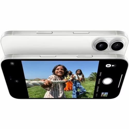 Smartphone Apple iPhone 16 A3287 128GB - 5G - 15.5cm (6.1") OLED 2556 x 1179 - Hexa-core (6 Core) - 8GB RAM - Blanco - Barra - Apple A18 (3 nm) SoC - 2 Soporte de SIM - 3