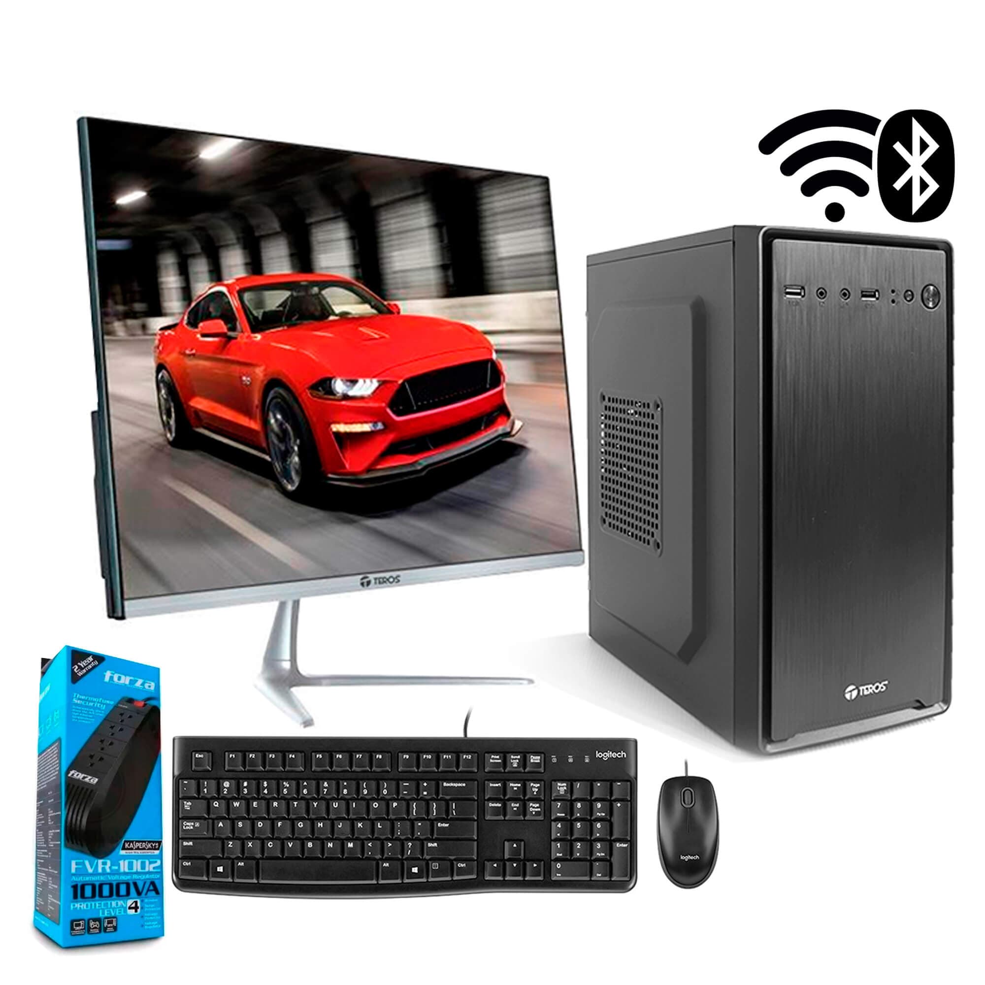 Computadora de escritorio Intel Core i3-10100, 4GB de RAM, Disco 128GB SSD, Monitor 20", Windows 11, teclado y mouse - 1