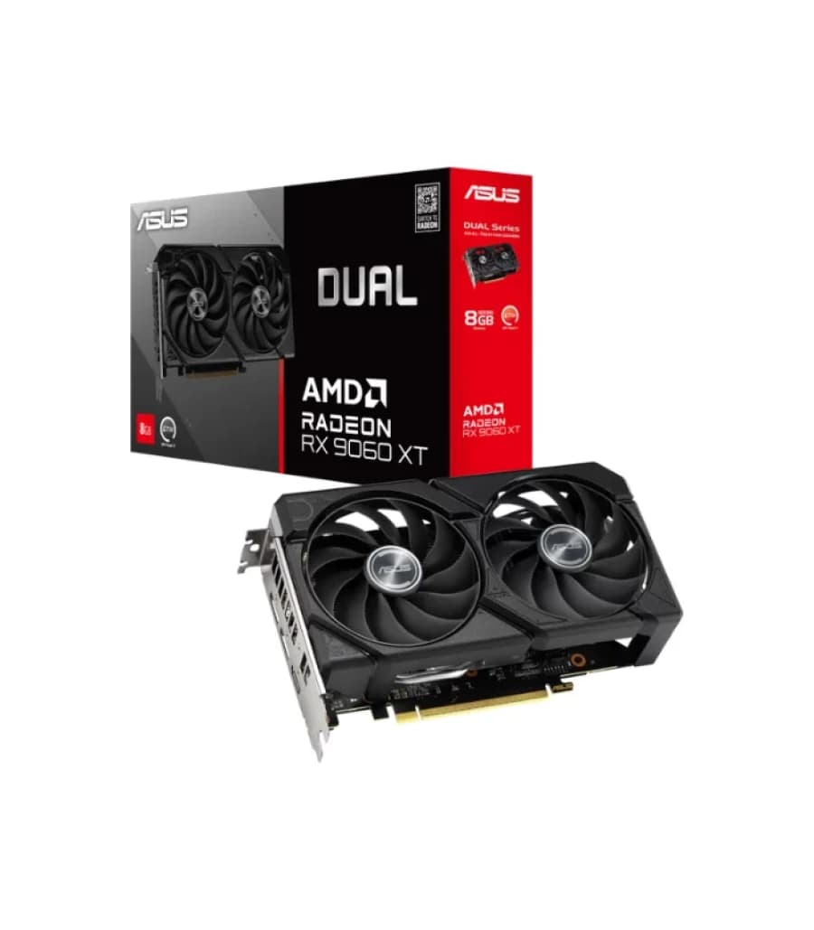 Tarjeta de video ASUS DUAL-RX9060XT-16G, 16 GB GDDR6, PCI-E 5.0 - 2