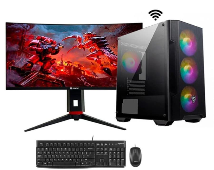 PC Intel Core i5-14ava gen, Memoria RAM 16GB, Disco solido 1TB, Wifi, Monitor 27" - 1