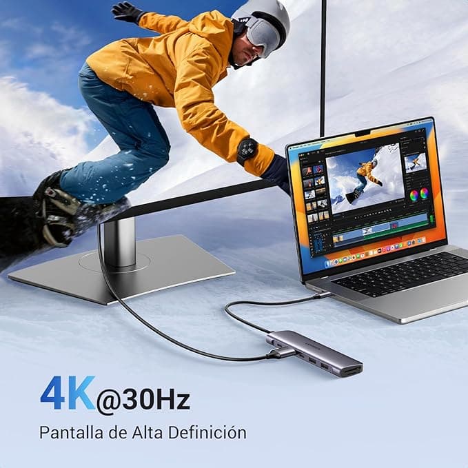 UGREEN 7in1 USB-C 4K HDMI,100W PD, 2xUSB-A SD/MicroSD - 3