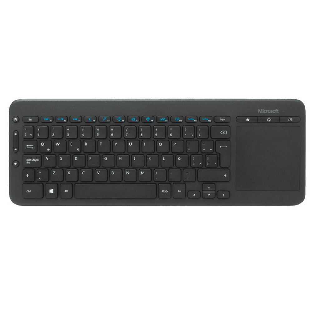 Teclado inalámbrico Microsoft All-in-One Media, receptor USB, Multimedia 2.4GHz, touchpad - 1