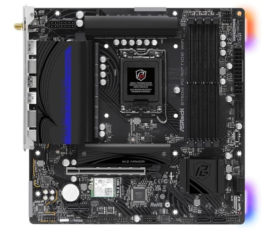 Placa ASROCK B760M PG Riptide WiFi, Chipset Intel B760, LGA1700, mATX - 4