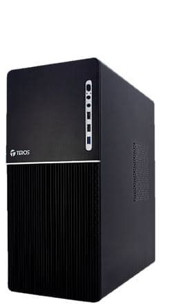 Case TEROS TE-1037S, Factor de forma ATX, 250 W, USB 3.0 / 2.0, audio, negro. - 1