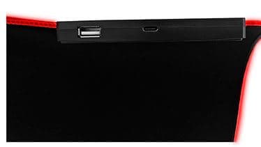 Mouse pad gamer TEROS TE-3013G, RGB, USB a tipo C, negro - 2