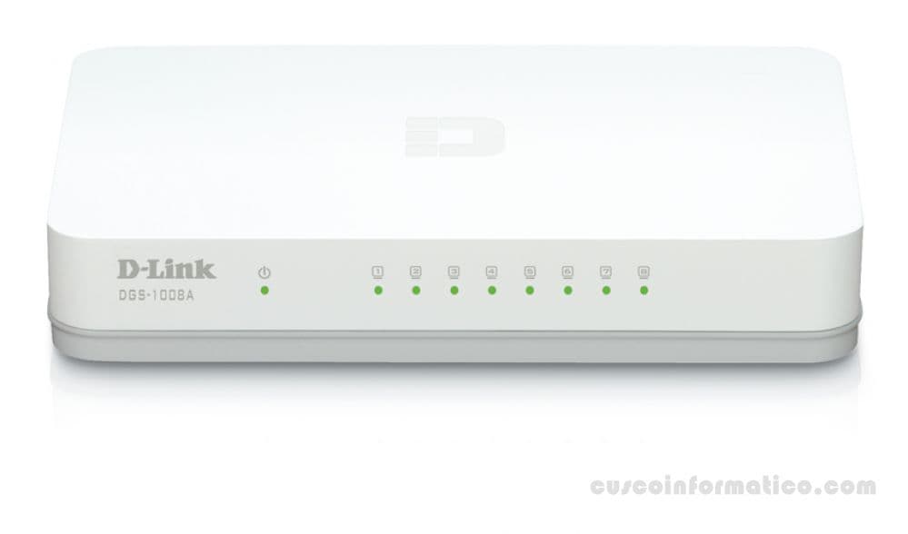 Switch D-Link DGS-1008A, 8 RJ-45 10/100/1000 Mbps, MDI/MDIX, CSMA/CD. - 2