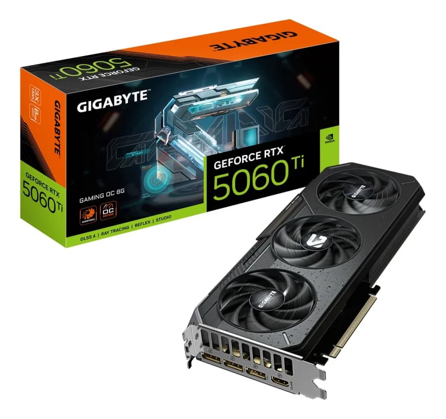 Tarjeta de video GIGABYTE GeForce RTX 5060 Ti GAMING OC 8G, 8 GB GDDR7, PCIe Gen 5.0 - 2