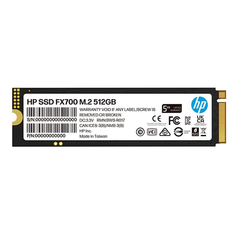 Unidad en estado solido HP FX700 M.2 2280 512GB PCIe Gen4 x4 NVMe 2.0 - 1