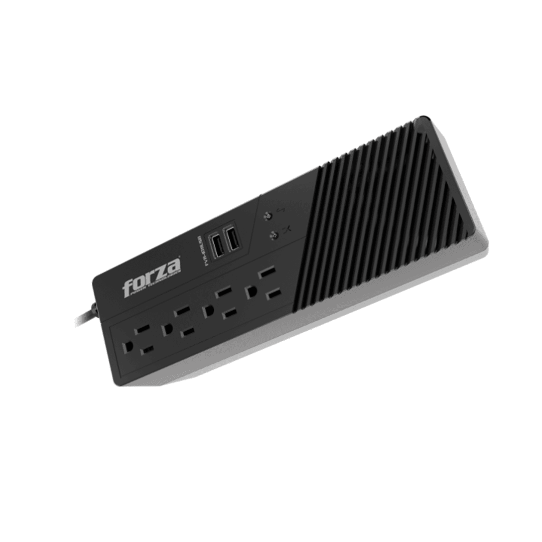 ESTABILIZADOR FORZA 4 TOMAS/1000VA/500W C/2USB - 1
