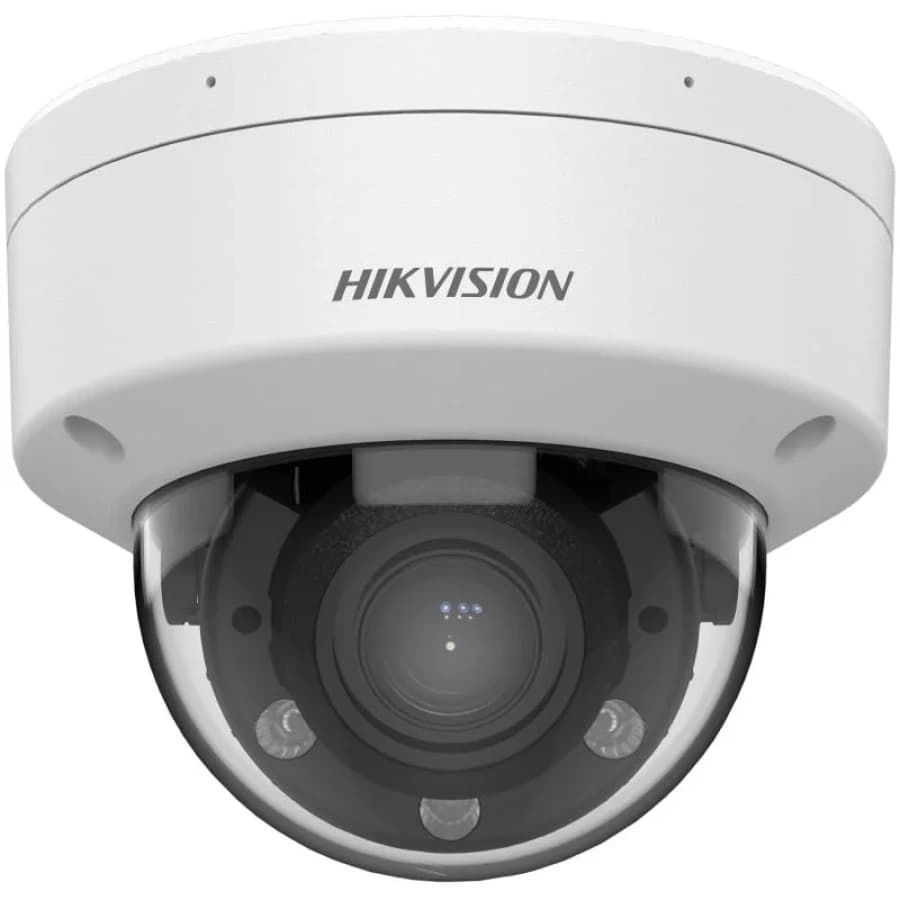 Cámara Hikvision IP 4MP – Motorizada 2.8–12mm, IR + Luz Blanca 30m, WDR 120dB, IP67/IK08, con Micrófono y Ranura microSD - 1