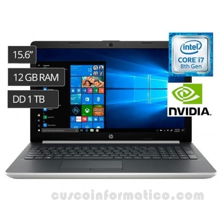 Laptop HP 15-da0015la, 15.6" FHD, Intel Core i7, 12GB DDR4, 1TB SATA, Video 4GB - 1