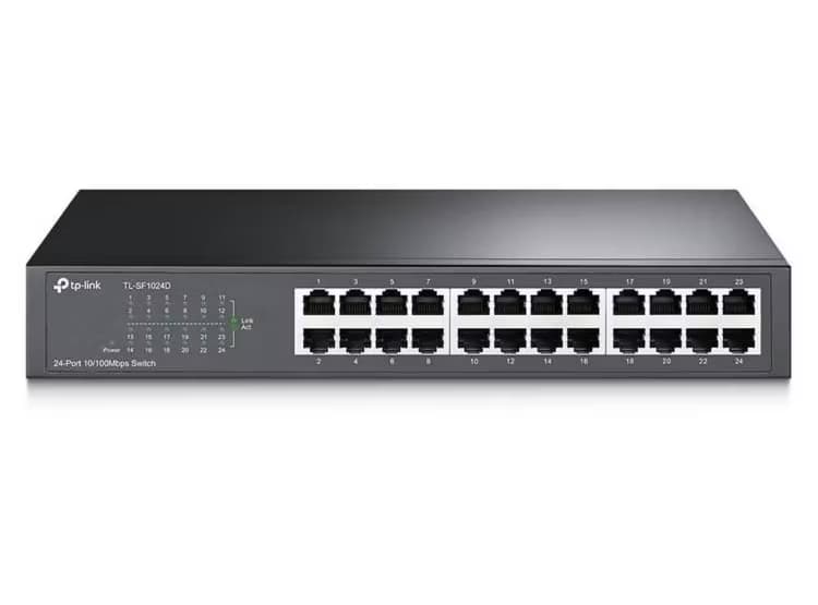 SWITCH TP-LINK 24P 10/100MBPS. CASE RACKEABLE 13" 1U - 1