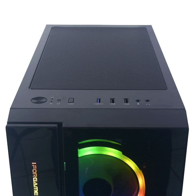 CASE GAMER IFORGAME J05, S/FUENTE, MICRO ATX, ATX, USB 2.0, USB 3.0, Audio HD - 3