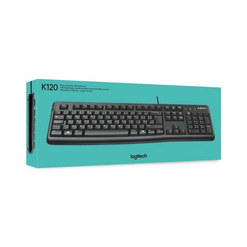 Teclado USB estándar Logitech K120, conexion con cable, version en español - 1