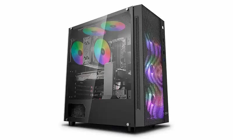 Case Deepcool MATREXX 55 MESH ADD-RGB 4F,  de vidrio templado con un sistema de iluminación A-RGB - 2