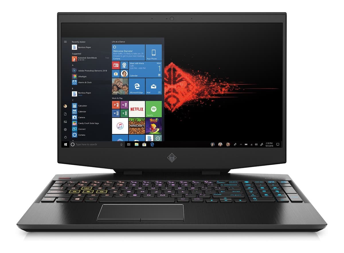 Laptop HP OMEN core i7, pantalla de 15.6", memoria RAM 16GB, disco 1TB +128GB SSD, video GTX1660Ti - 2