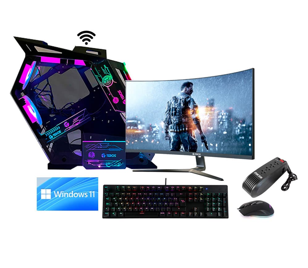 Computadora de escritorio para diseño o ingeniería Intel Core i7-13ava, RAM 16GB, Disco SSD 1TB GB M.2 NVMe, Tarjeta de video 8gb, Monitor 27" FHD, WIFI, Teclado Mouse y estabilizador. - 1