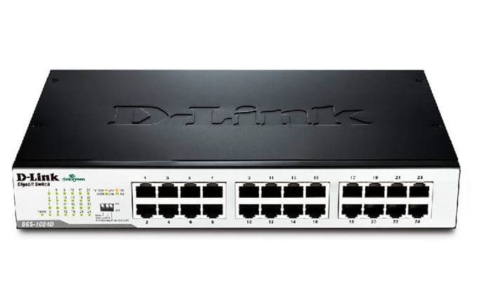 Switch D-Link DES-1024D, 10/100 Mbps, 24 x RJ-45, CSMA/CD, para Rack, Autovoltaje. - 1