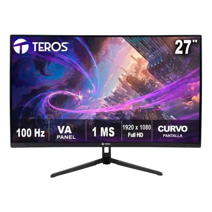 Monitor Teros TE-2732S, 27" VA, 100Hz, 1920x1080, Full HD, HDMI, DP, VESA, FREESYNC - 1