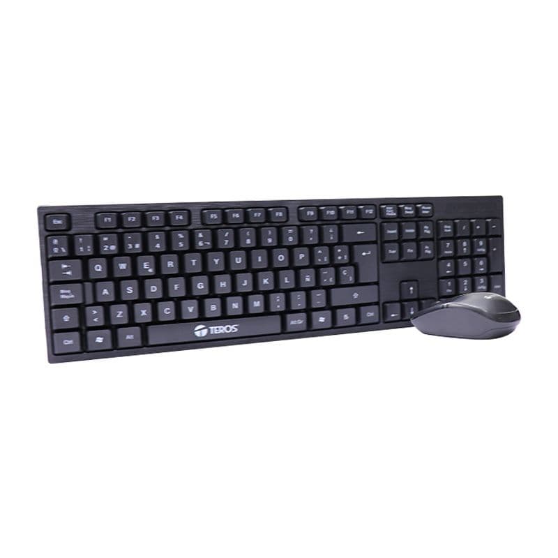 Kit Inalámbrico Teclado + Mouse Teros TE4031, 2.4GHz, Receptor nano USB, Negro - 1