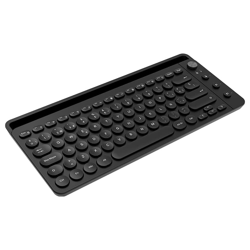 Teclado, Teros, TE-4064, Inalámbrico, 2.4GHZ + BT 3.0 + BT 5.2, 80 Teclas, Negro - 1
