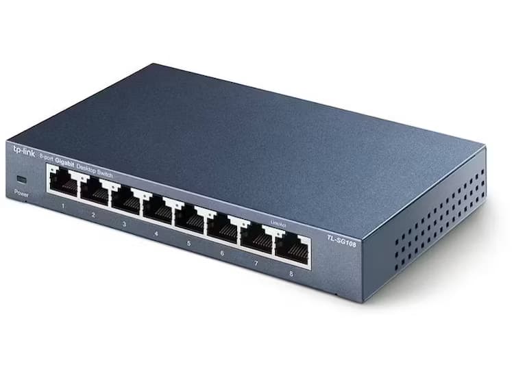 Switch Tp-Link TL-SG1008 de 8 Puertos Gigabit Case Metálico - 1