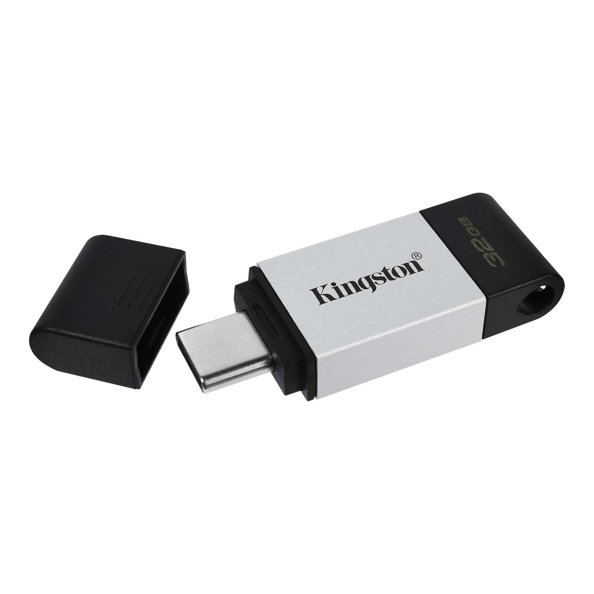 Memoria Flash USB Kingston DataTraveler 80, 32GB, USB-C 3.2 Gen1, presentación en colgador - 1