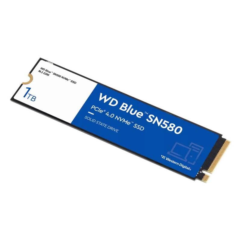 Unidad de estado solido Western Digital Blue SN580 1TB M.2 2280, PCIe Gen 4.0 x4 NVMe 1.4b - 1