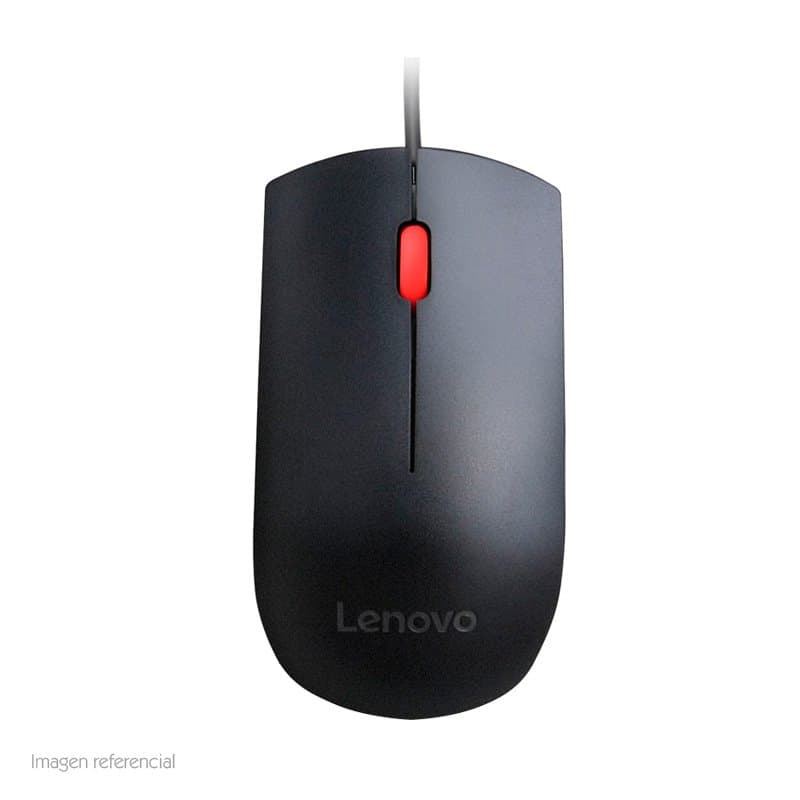 Mouse óptico Lenovo Essential, 1600 dpi, USB, Negro, presentación en caja. - 3