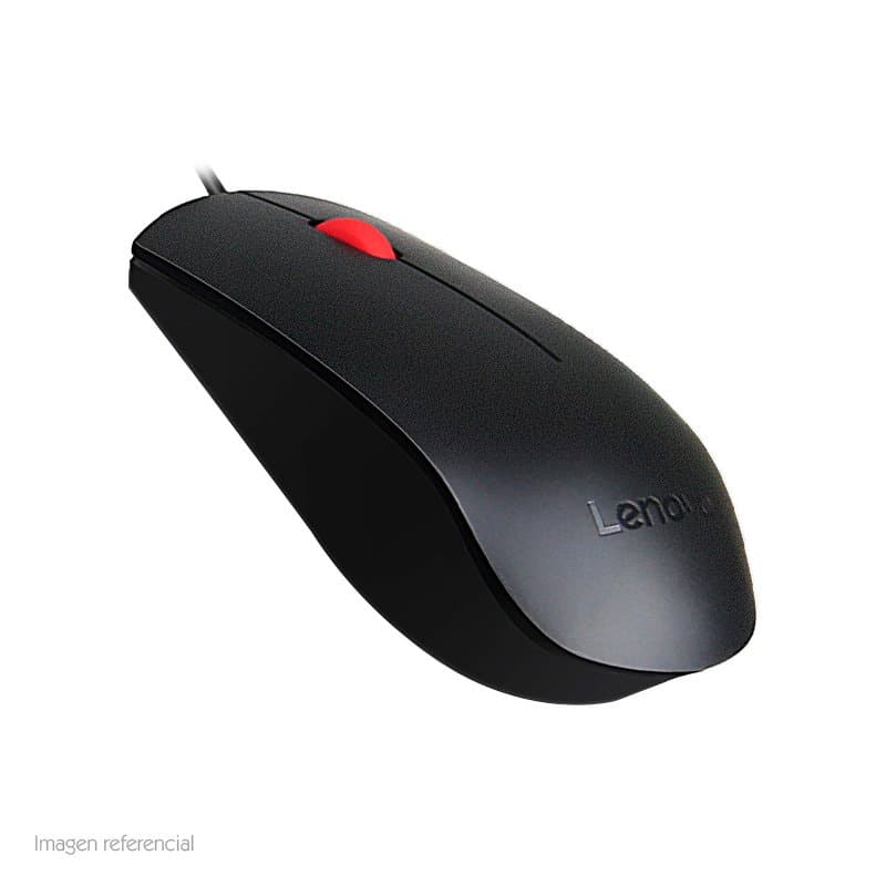 Mouse óptico Lenovo Essential, 1600 dpi, USB, Negro, presentación en caja. - 1