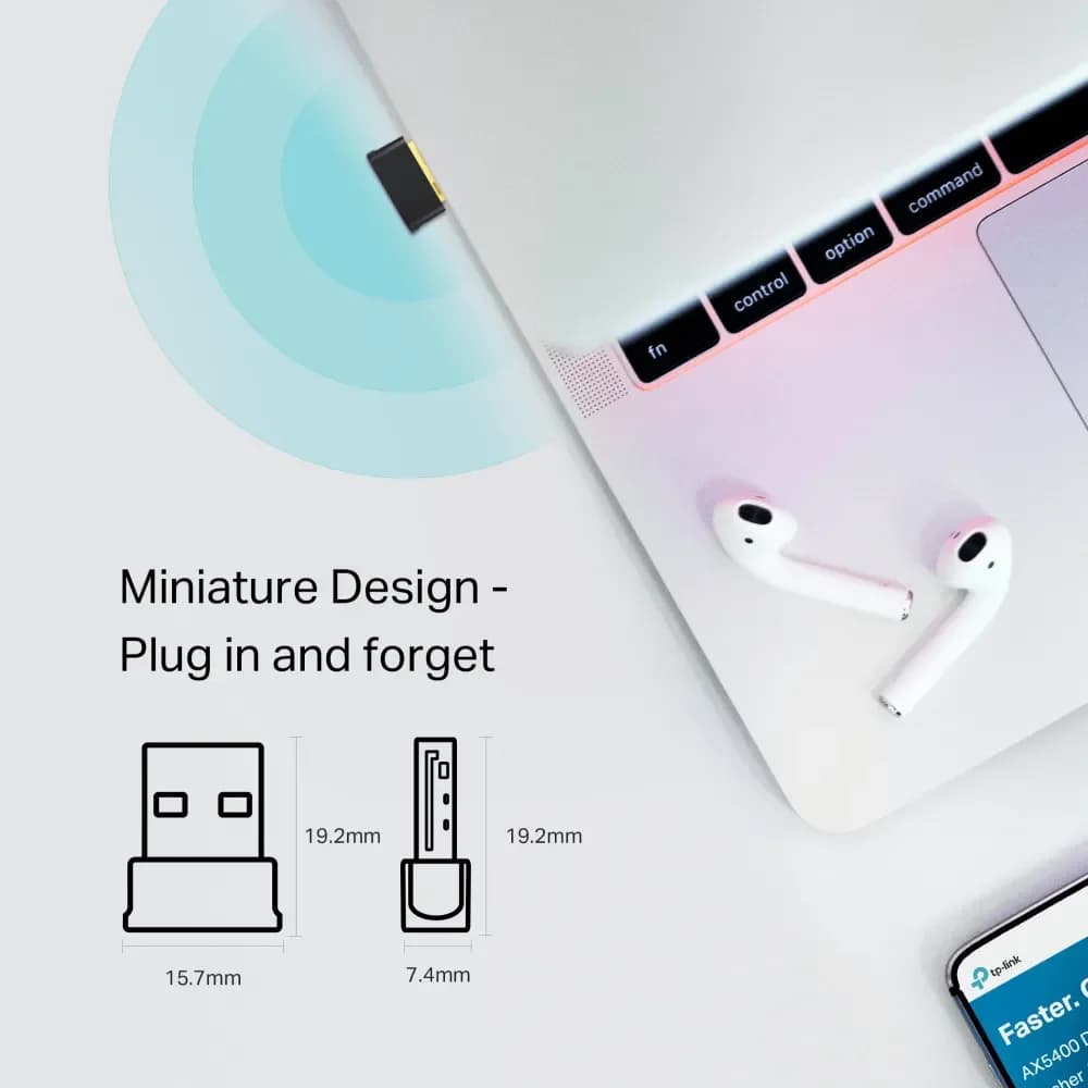 Archer t2ub nano tp-link adaptador usb wi-fi 5 + bluetooth 4.2 doble banda ac600 - 3