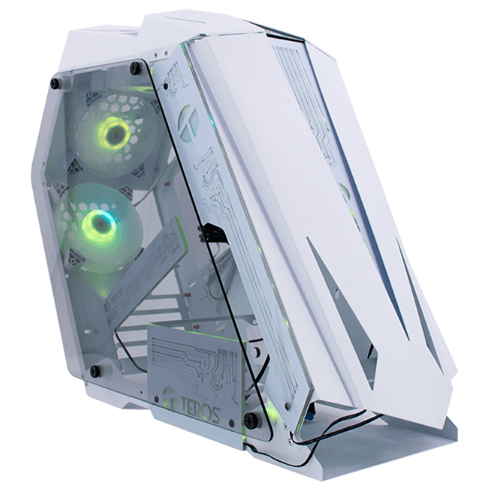 Case gamer TEROS TE-1316G, Mid Tower, USB 3.0 / USB 2.0, audio, ventilador ARGB, blanco - 1