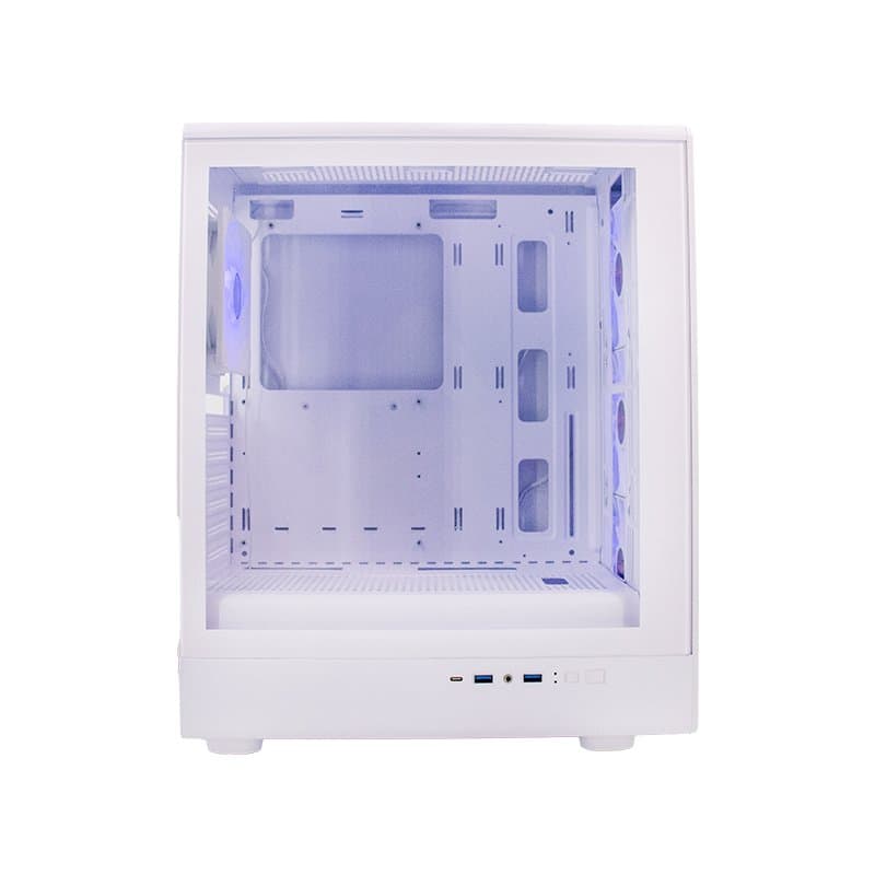 Case sin fuente Gamer TEROS TE-1329G, ITX, M-ATX, ATX, 3.5" y 2.5", Blanco - 2