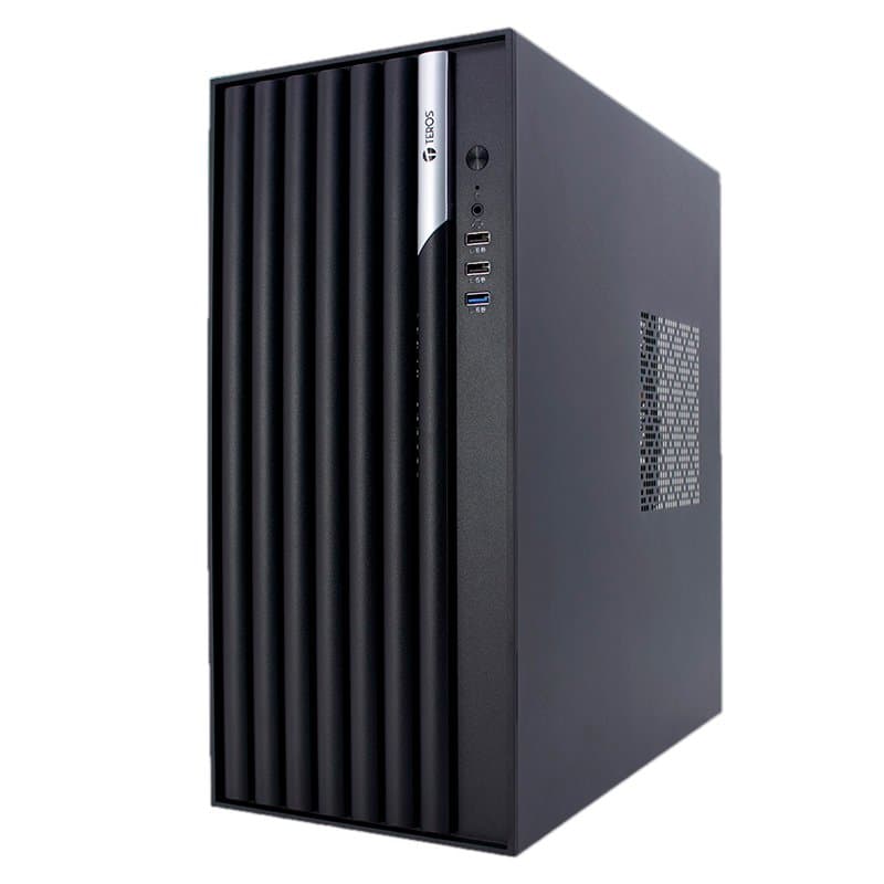 Case TEROS TE-1036S, Factor de forma ATX, 250 W, USB 3.0 / 2.0, audio, negro. - 1
