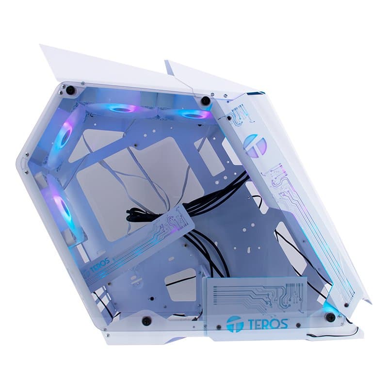 Case gamer TEROS TE-1316G, Mid Tower, USB 3.0 / USB 2.0, audio, ventilador ARGB, blanco - 2