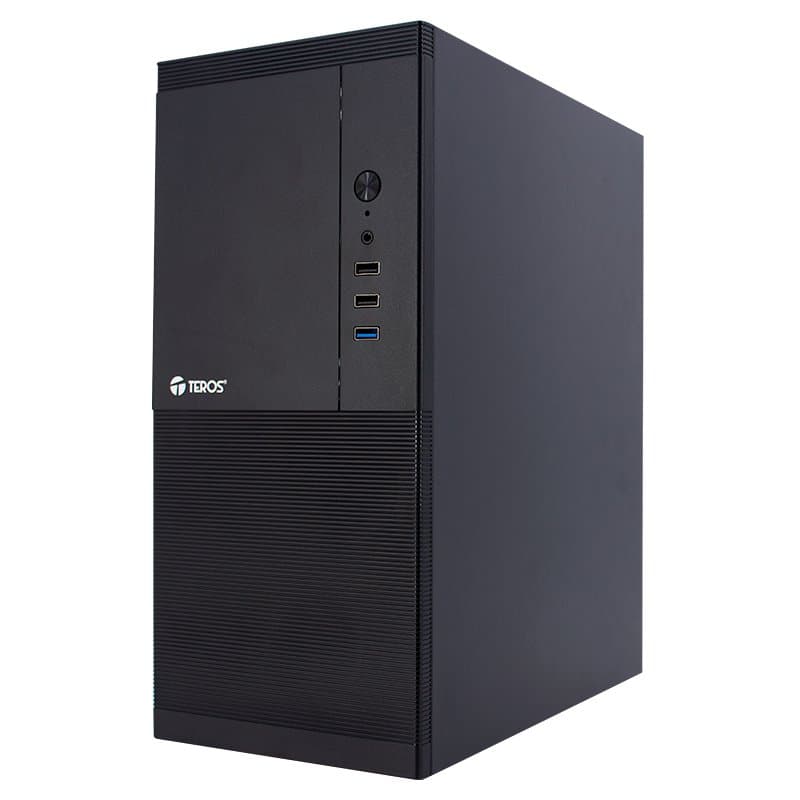 Case TEROS TE-1033S, Mini Tower ATX, 250 W, USB 3.0 / 2.0, audio HD, negro - 1