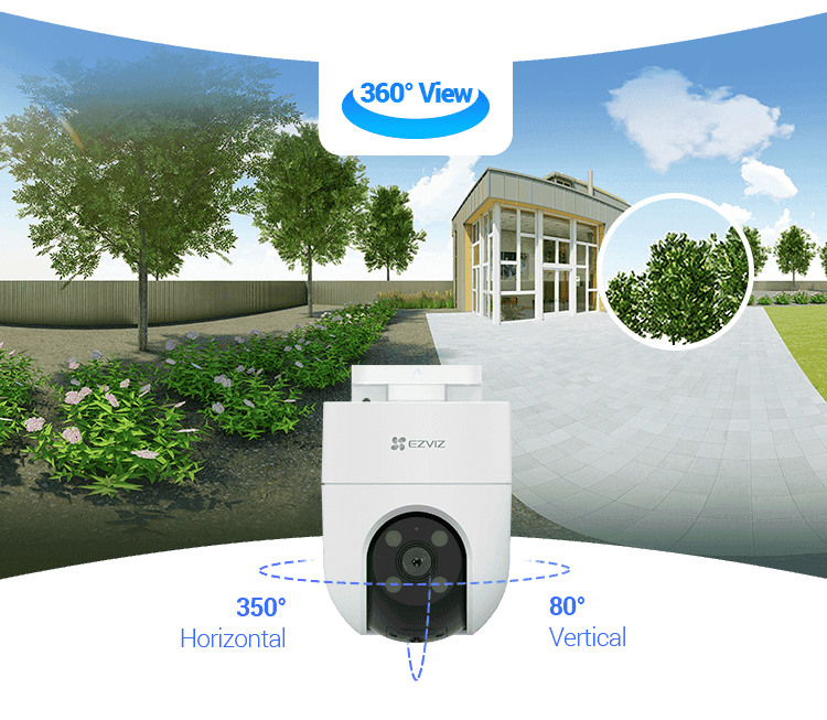 Camara de seguridad para exteriores Ezviz H8C, movimiento horizontal y vertical, Inalambrico WIFI, full color - 2