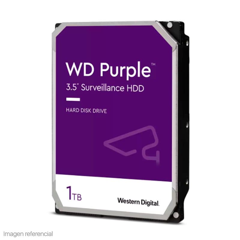 Disco duro Western Digital WD Purple, 1TB, SATA 6.0 Gb/s, 5400 RPM, 64MB Cache, 3.5". - 1