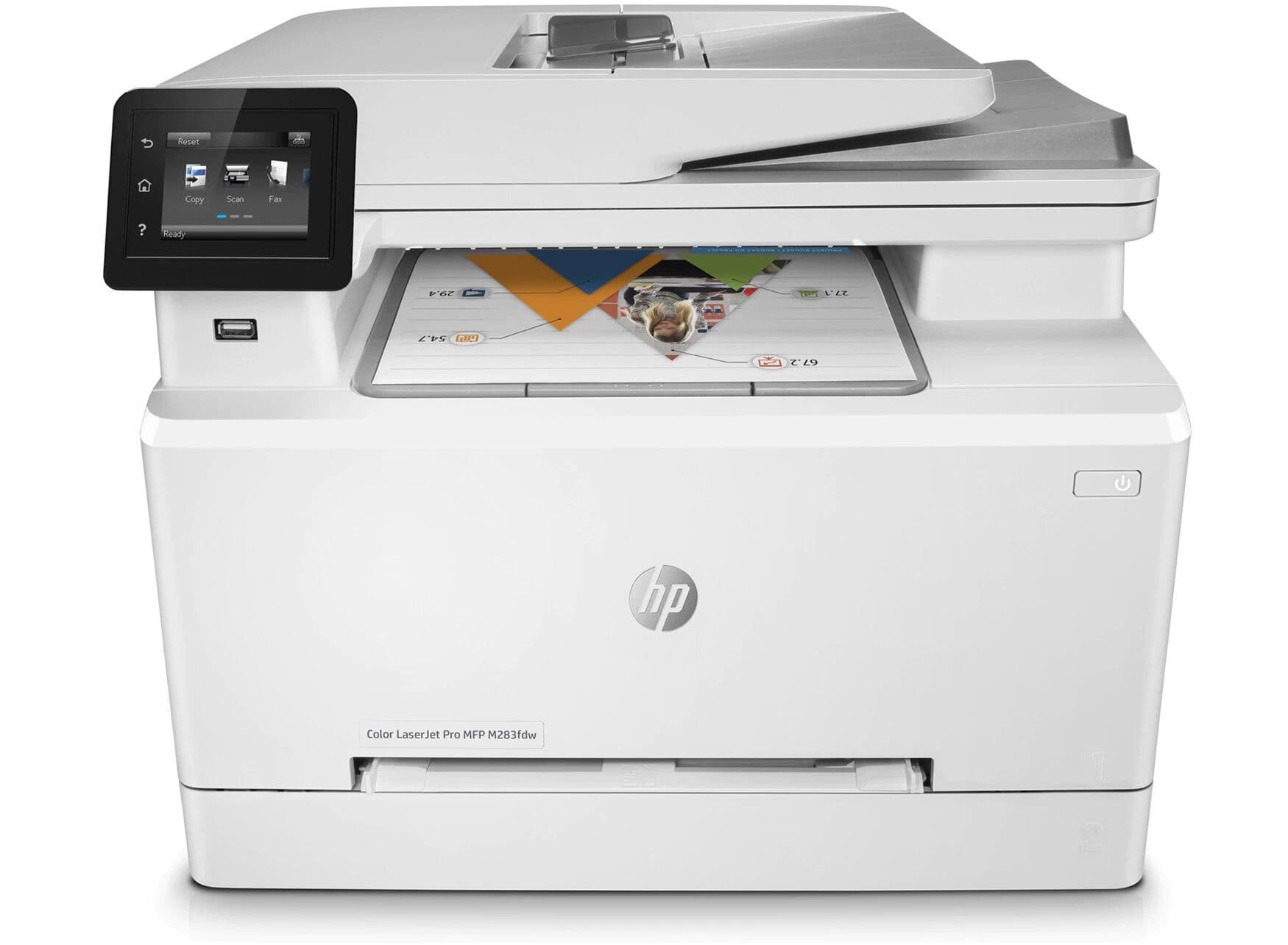 Impresora Multifuncional HP Color LaserJet Pro M283fdw, alimentador de papel, WIFI, Ethernet, FAX - 1