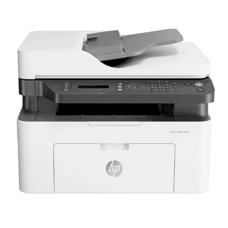 Impresora HP Láser MFP137FNW multifuncional monocromática, imprime/escanea/copia/Wi-Fi/USB - 1