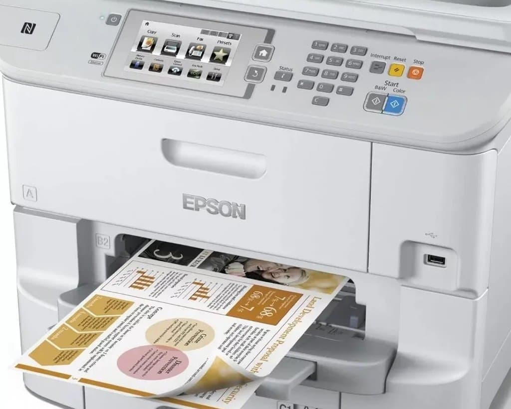 Multifuncional de tinta Epson WorkForce Pro WF-6590, Imprime, Escaner, Copia, Fax - 4