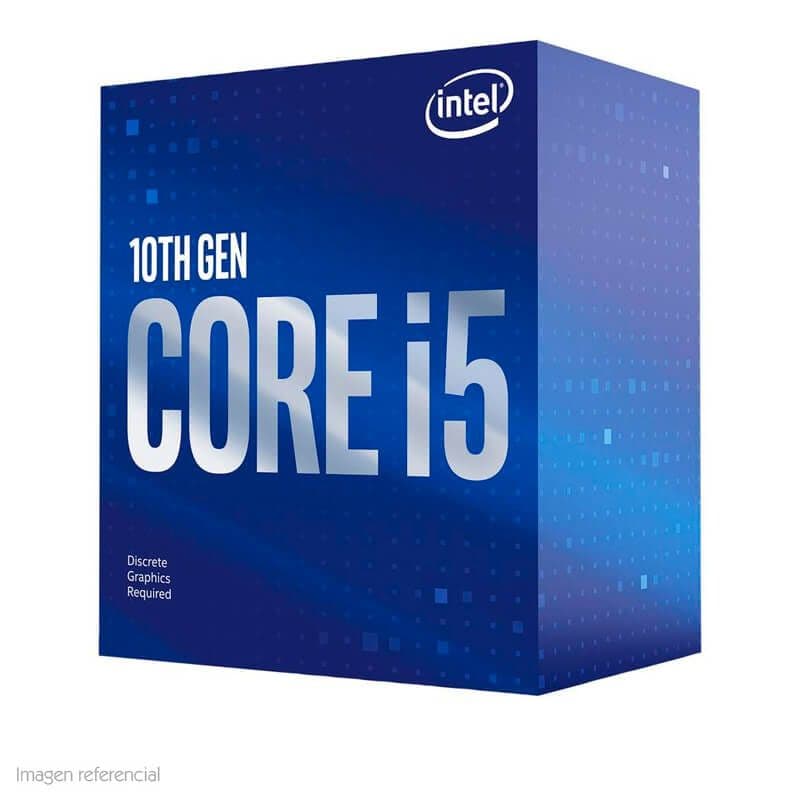 Procesador Intel Core i5-10400F sin graficos, 2.90 GHz, 12 MB Caché L3, LGA1200, 65W, 14 nm - 1