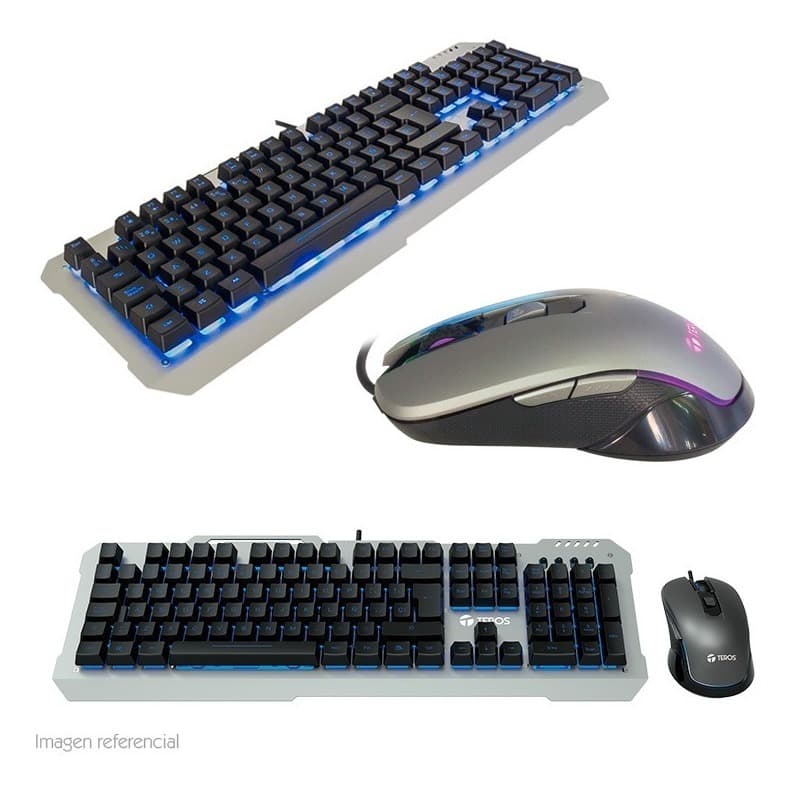 Combo Gaming Teclado y Mouse Teros TE-4142N, Retro-Iluminado, USB, Español, Óptico. - 1