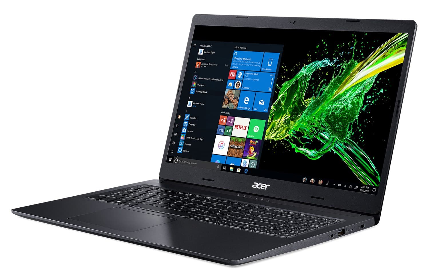 Laptop Acer aspire A315-56-3220 Pantalla 15.6", Intel Core I3-10ma gen. Memoria Ram 4GB, Disco Duro  1TB. - 3