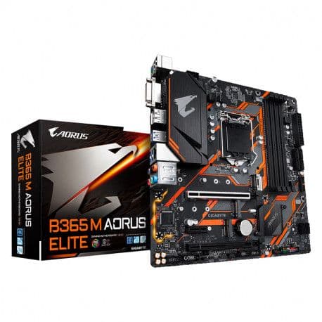 Motherboard Gaming Aorus elite B365 M, Socket LGA 1151-v2, soporte Intel 8va y 9na gen, 64GB DDR4, M.2 - 1
