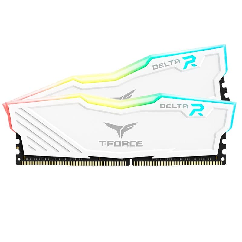 Memoria TEAMGROUP T-FORCE DELTA RGB 16GB (2 x 8GB) DDR4-3600MHz, CL18, 1.35V, RGB, Blanco - 1