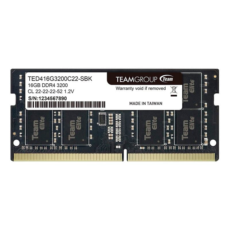 Memoria SO-DIMM TeamGroup Elite, 16GB DDR4-3200MHz (PC4-25600) 1.2V, CL22 - 1