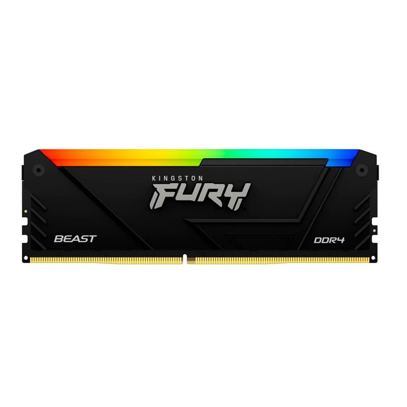 Memoria Kingston Fury Beast RGB BLACK, 16GB, DDR4-3600MT/s, PC4-28800, CL18, 1.35V,Non-ECC - 1